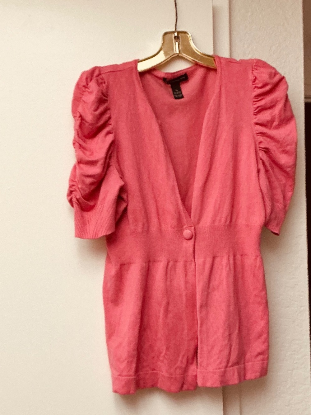 Inc vintage puffy sleeve top sweater  y2k. Peachy pink size X-Large